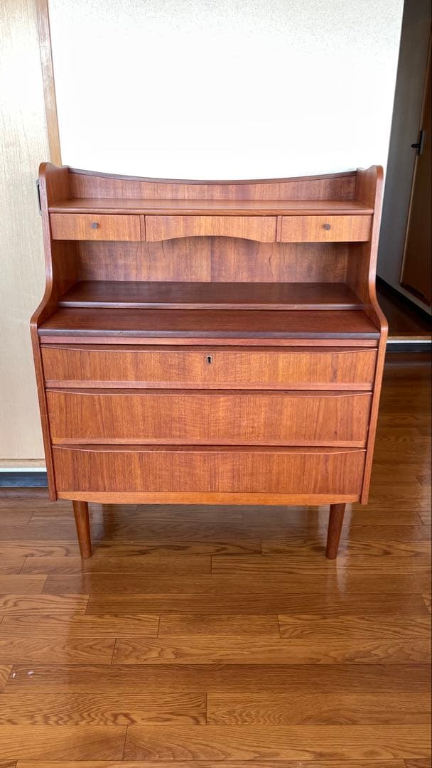 デンマーク製 ヴィンテージ ビューロー チーク材/北欧ビンテージ デスク