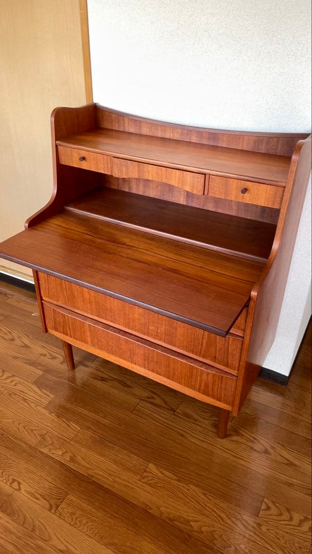 デンマーク製 ヴィンテージ ビューロー チーク材/北欧ビンテージ デスク
