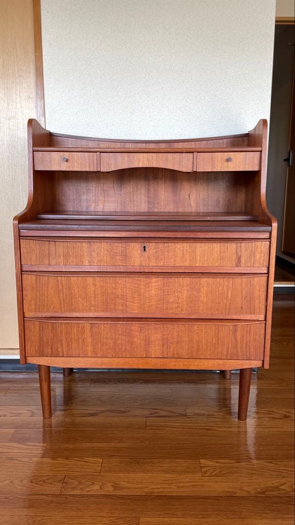 デンマーク製 ヴィンテージ ビューロー チーク材/北欧ビンテージ デスク