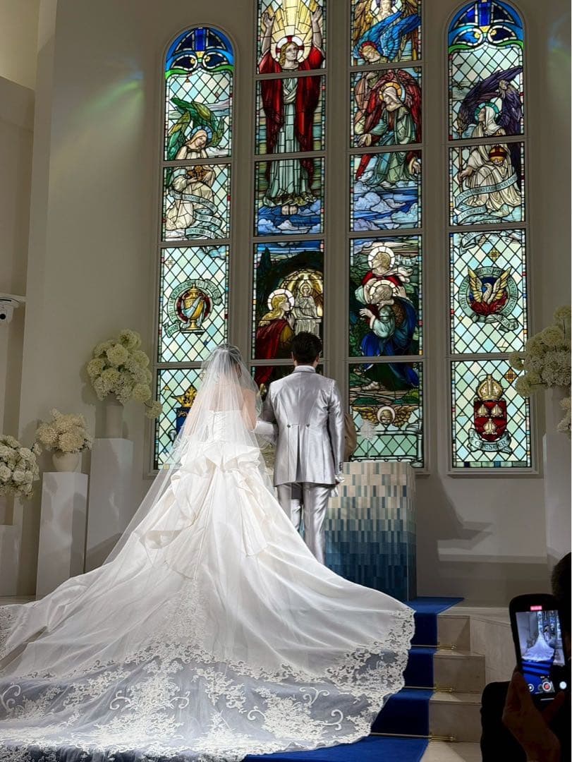 タカミブライダル Cherie ロングベール ラメ CV-950 3メートル