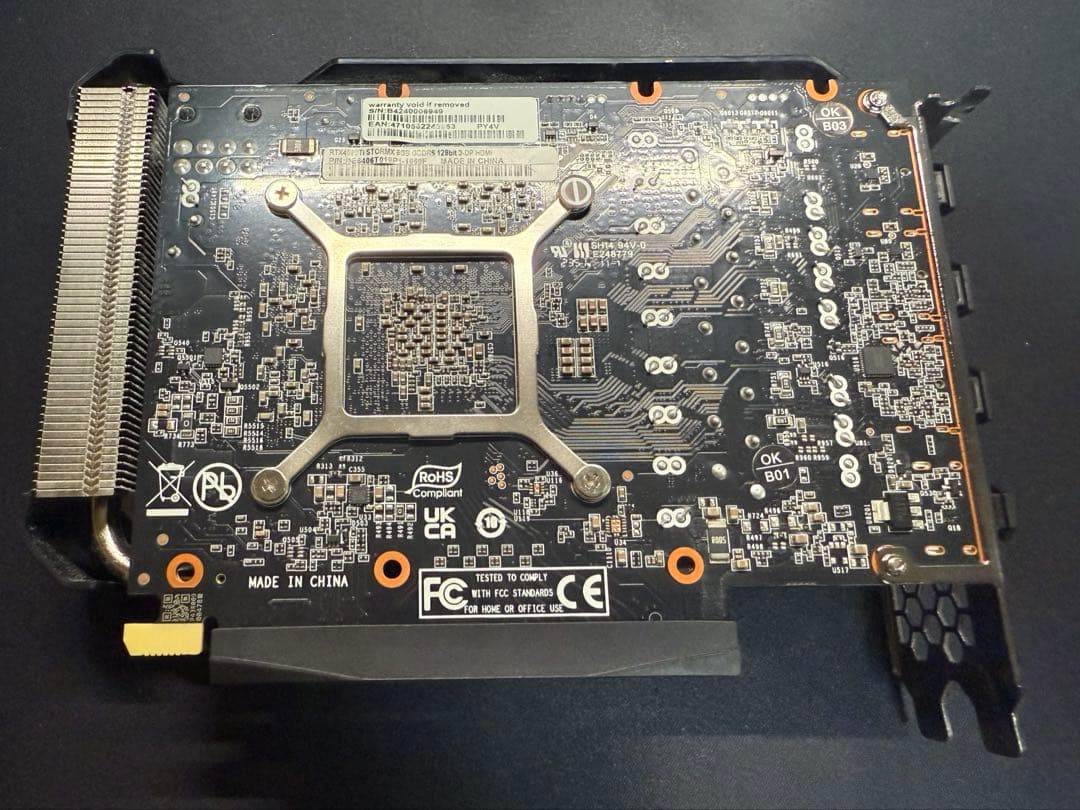 グラフィックボード・グラボ・ビデオカード PALIT GeForce RTX 4060Ti STORMX 8GB