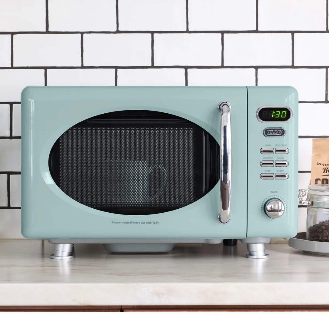 美品 toffy ペールアクア 電子レンジ