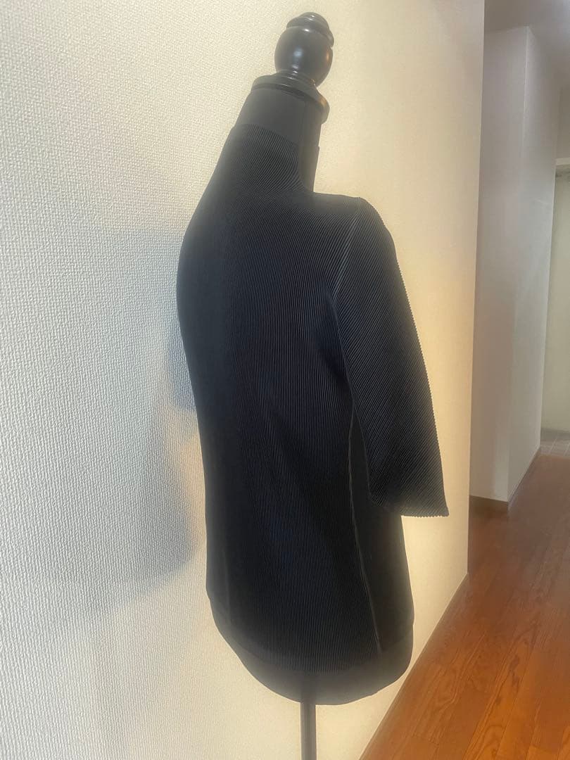 プリーツプリーズ　ミストハイネック定番　ブラック