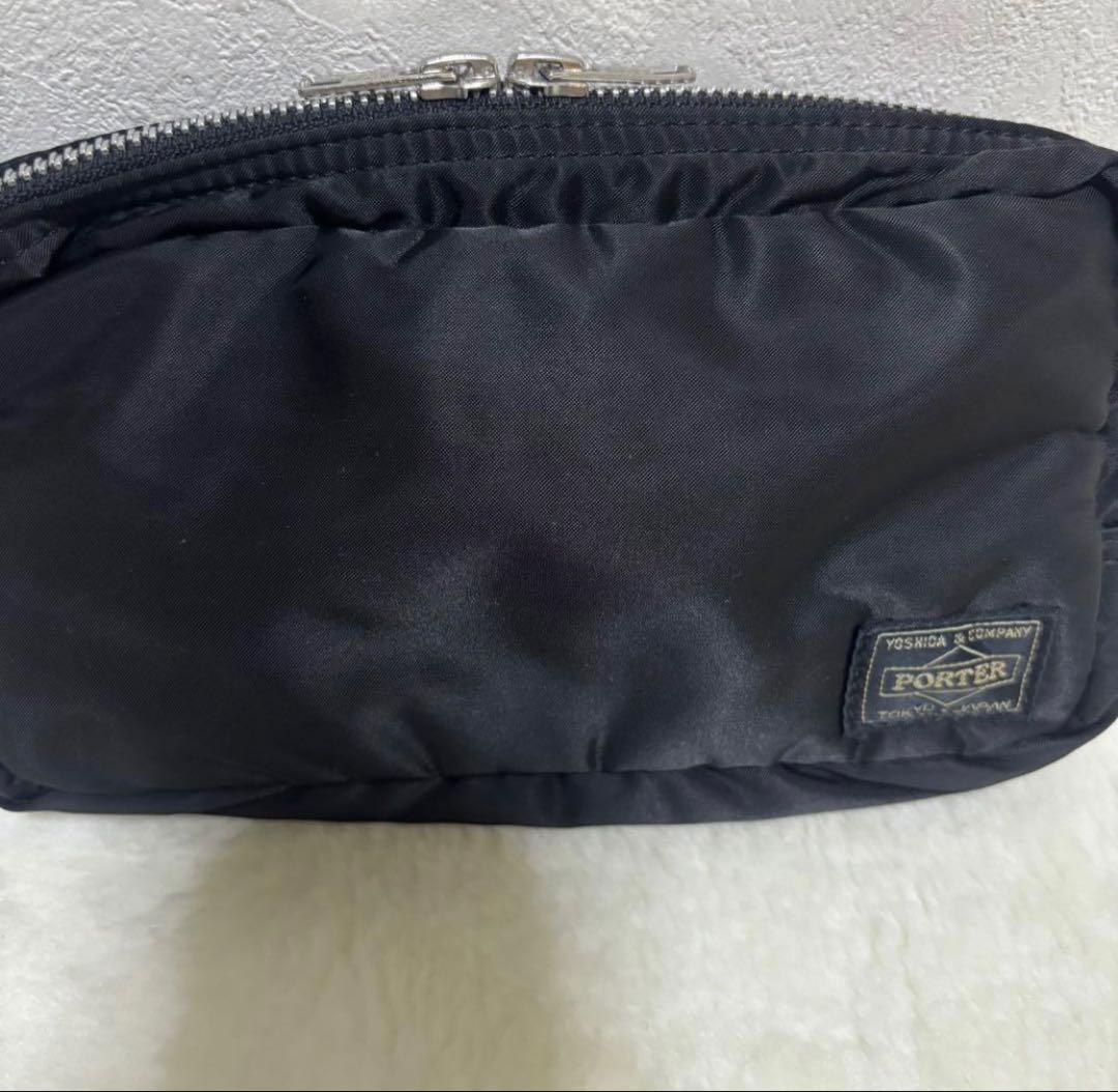 【美品】PORTER ブラック ジッパーポーチ