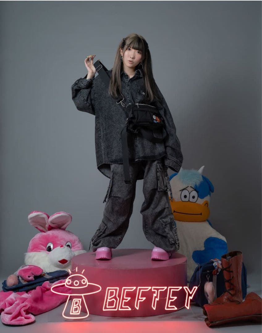 BEFTEY ぽけふぉーギャルワーカーパンツ（ブラック）　まあたそ