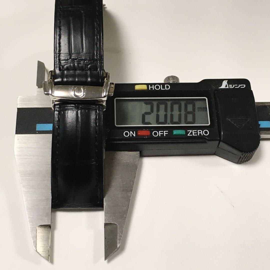 オメガ 20mm 本革ベルト Dバックル　リプロ