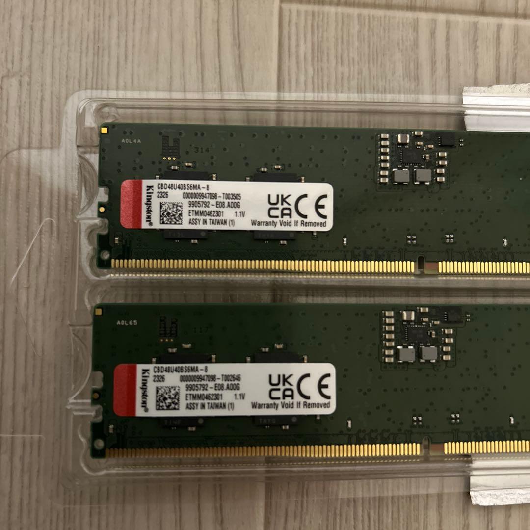 Kingston8GB メモリ 2枚セット