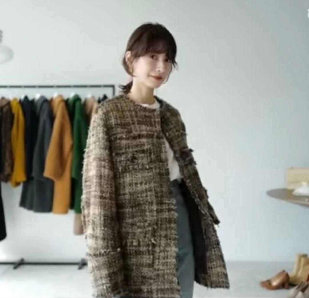 CLANE NO COLOR TWEED JACKET クラネ