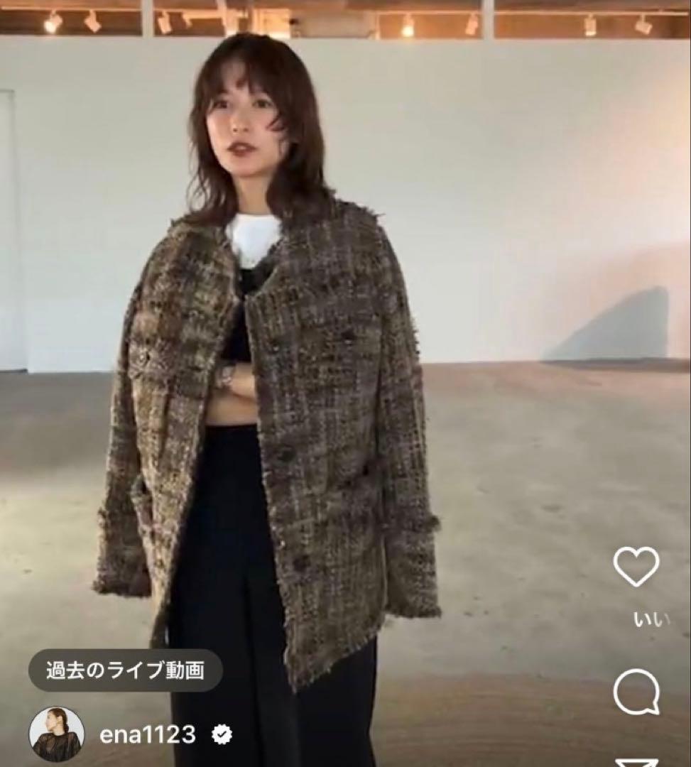 CLANE NO COLOR TWEED JACKET クラネ