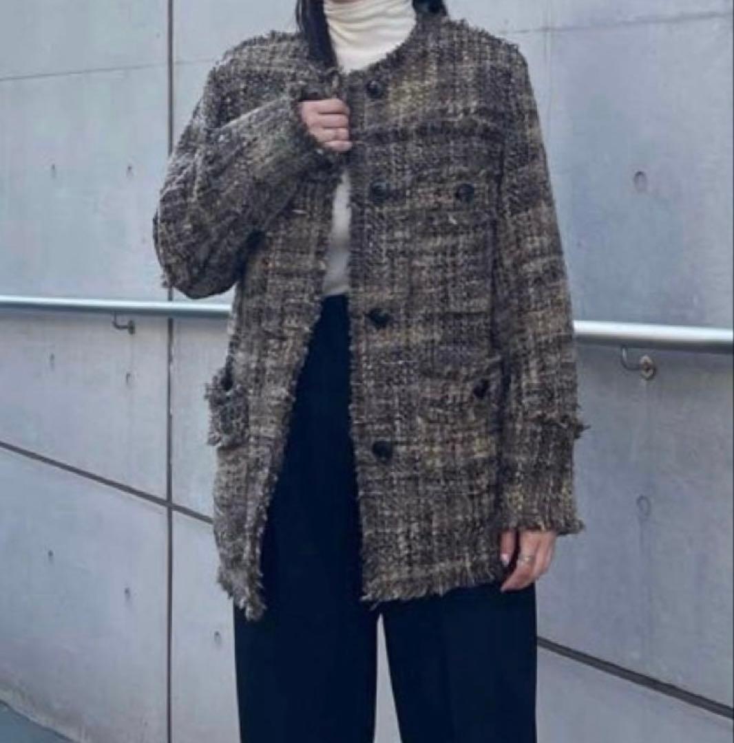 CLANE NO COLOR TWEED JACKET クラネ