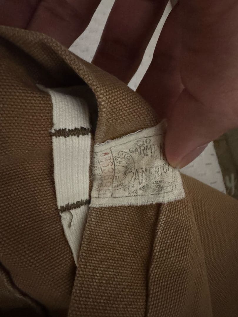 カーハートダックベスト　90s ベージュ