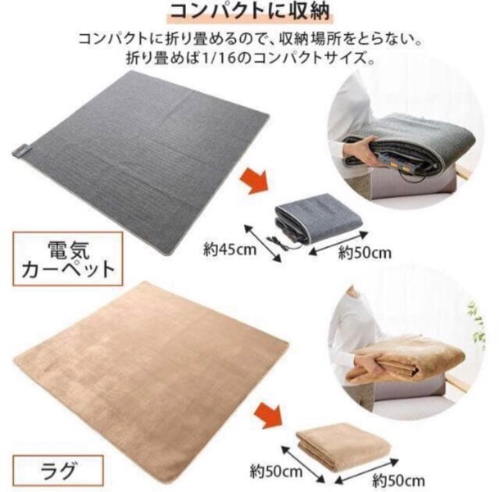 新品★TEKNOS ラグ付き 2畳用電気カーペット