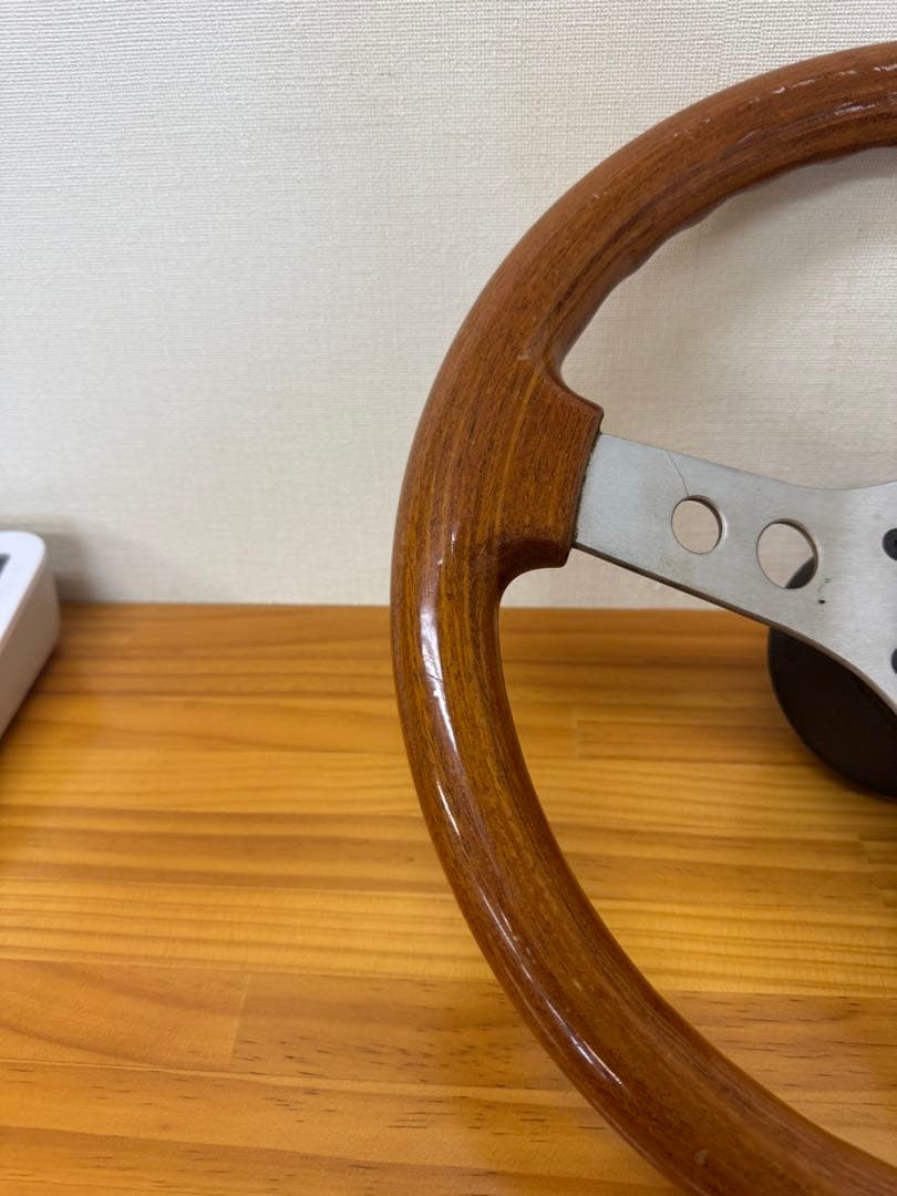 Ｏ.Ｂ.Ａ.イタリア製 ウッドステアリング３４センチ小径