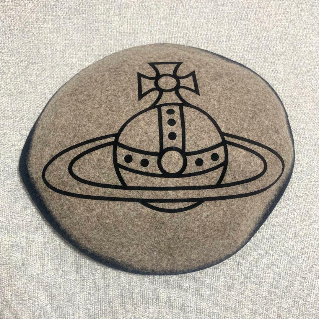 【Vivienne Westwood】 ベレー帽タグ付未使用　ブラウンブラック