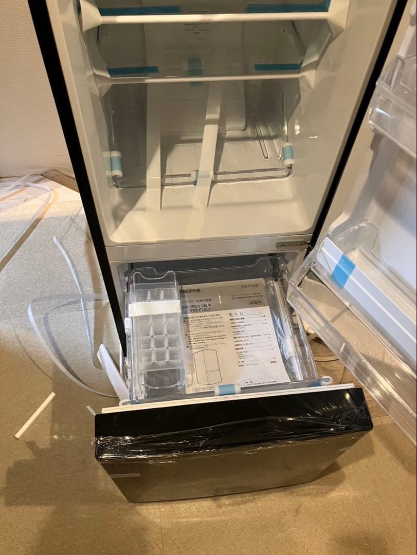 REFAGE YRZF15LK 2ドア冷蔵庫 156L ブラック