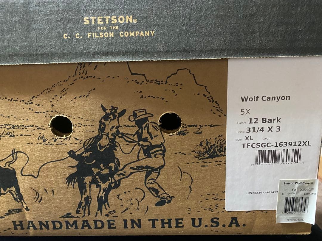 帽子 STETSON WOLF CANYON HAT filson