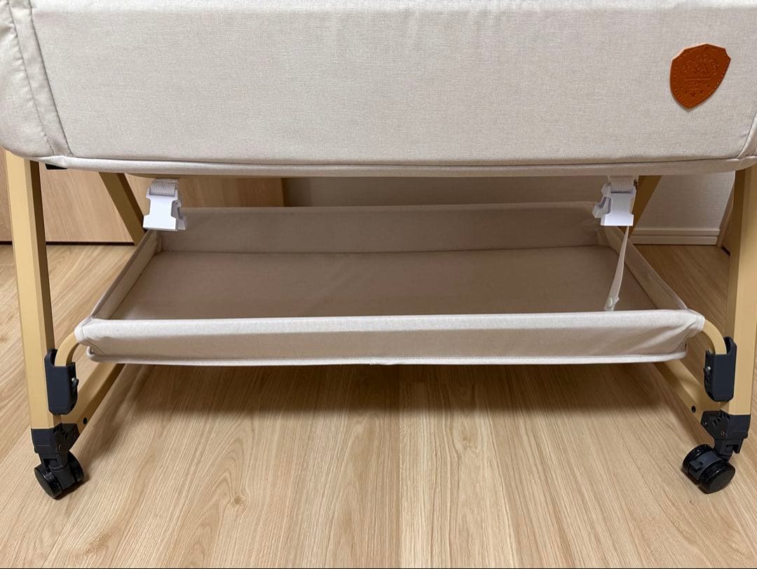 HZDMJベビーベッド　カーキ(ベージュ)