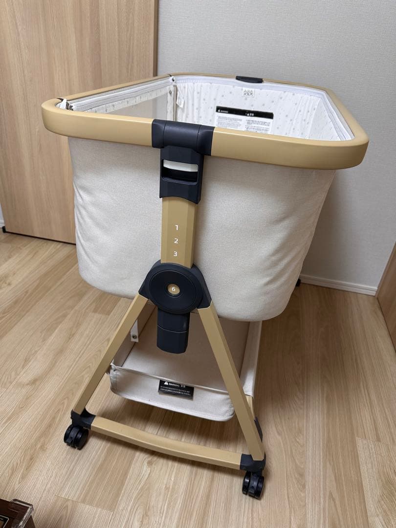 HZDMJベビーベッド　カーキ(ベージュ)