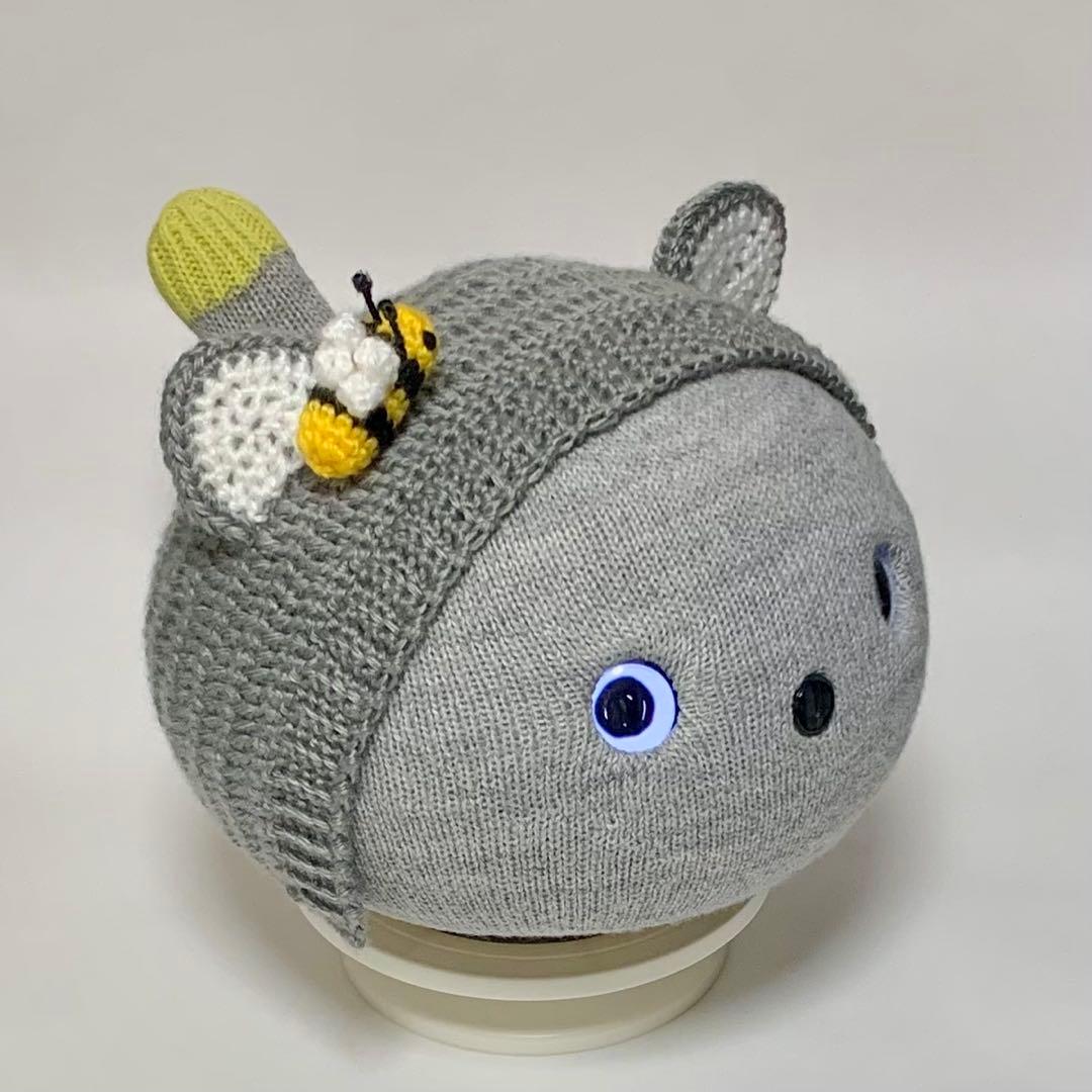 ℛちゃん。♡ くまのボンネット（グレー、ピンク）棒編みのニット帽（白）✖️2