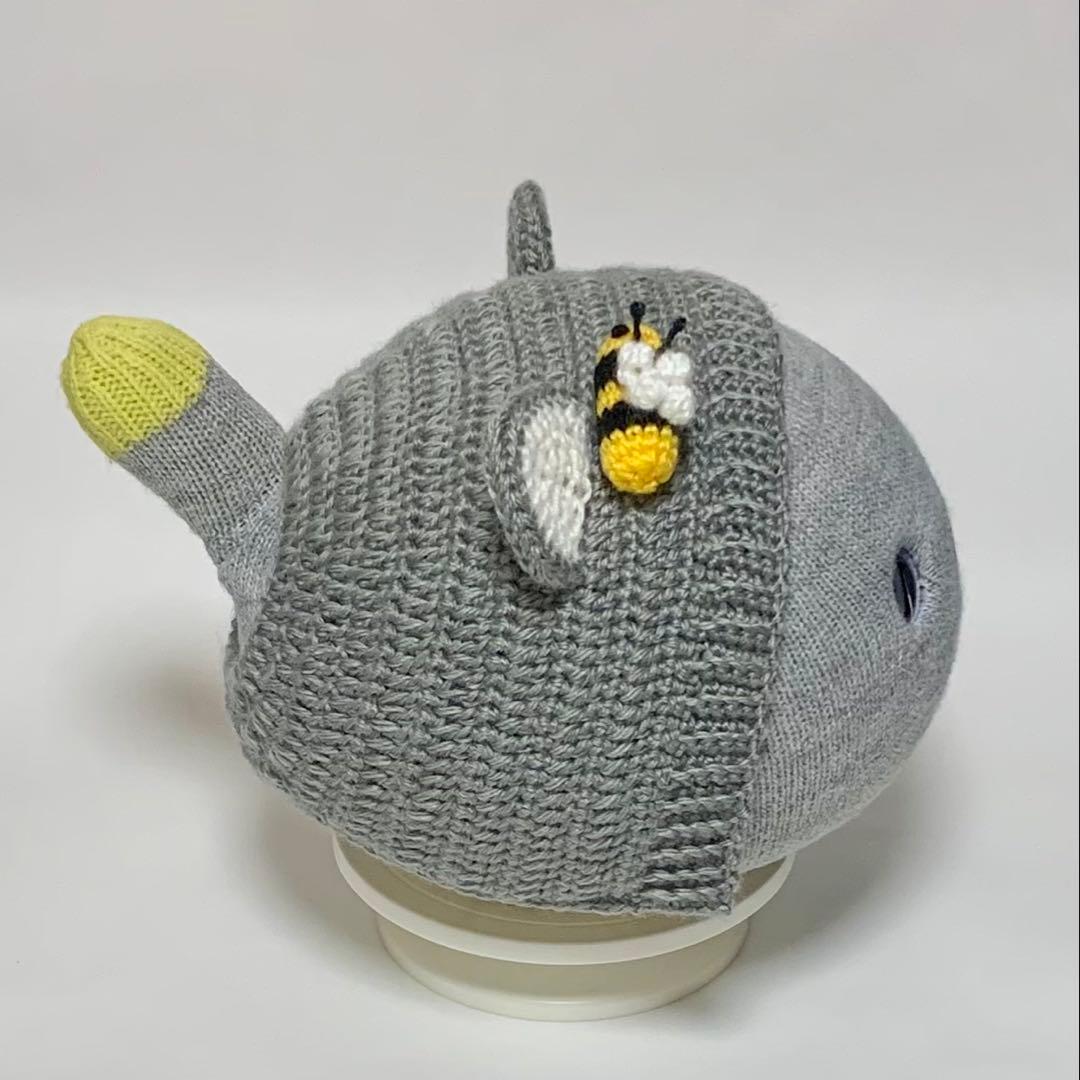 ℛちゃん。♡ くまのボンネット（グレー、ピンク）棒編みのニット帽（白）✖️2