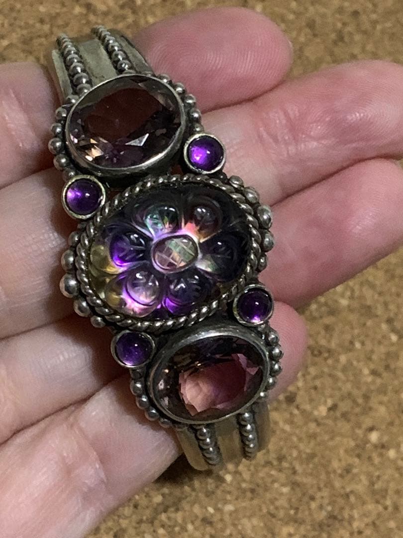 STEPHEN DWECK シルバーバングル（アバロンクォーツ・アメトリン）