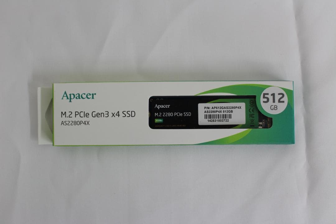 【新品】Apacer M.2 PCIe Gen3 x4 SSD 512GB ②