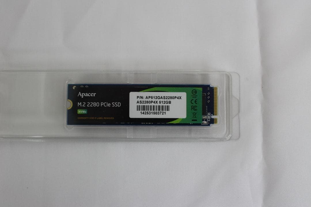 【新品】Apacer M.2 PCIe Gen3 x4 SSD 512GB ②