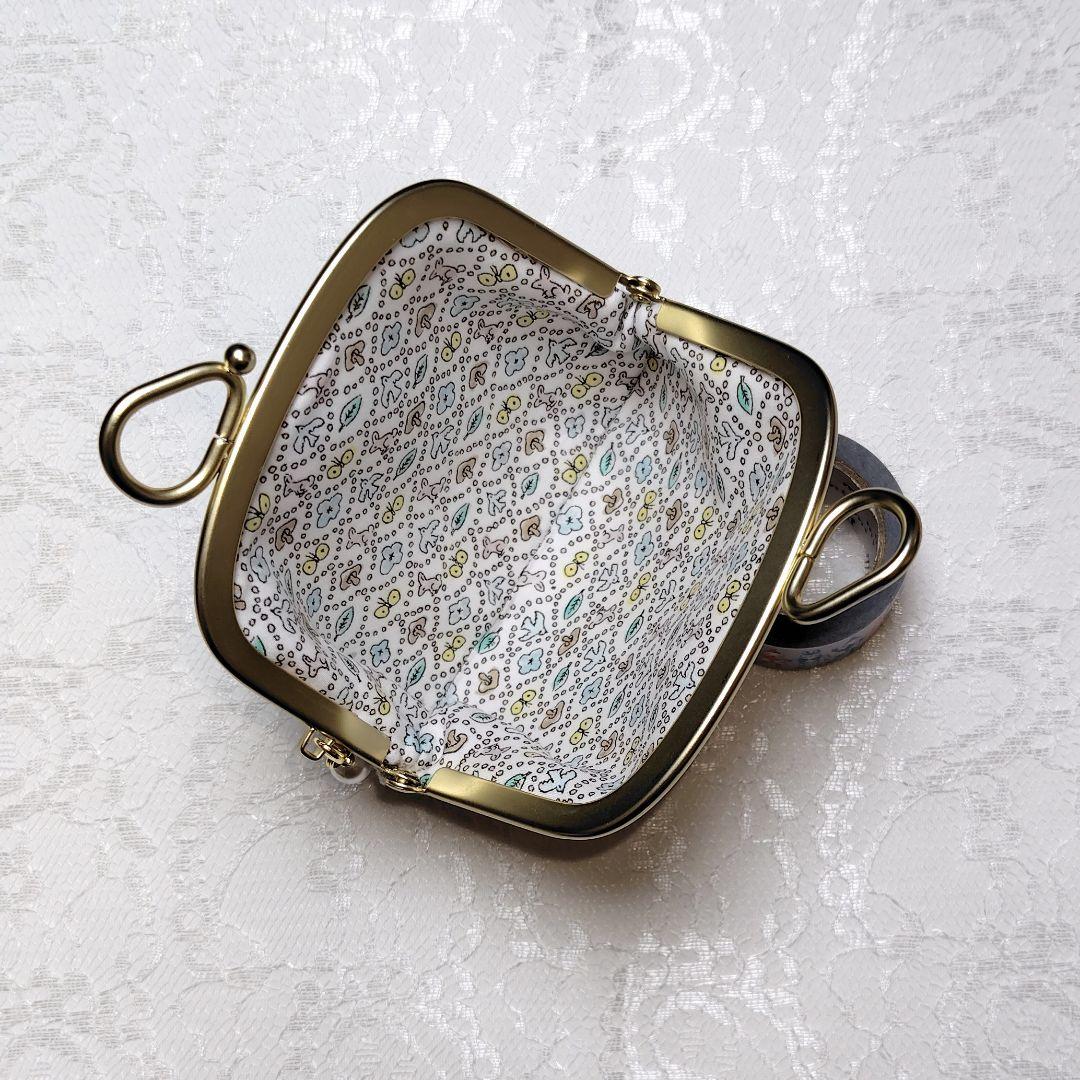 【専用】ミナペルホネン　ハンドメイド　がま口マルチケース　light blue