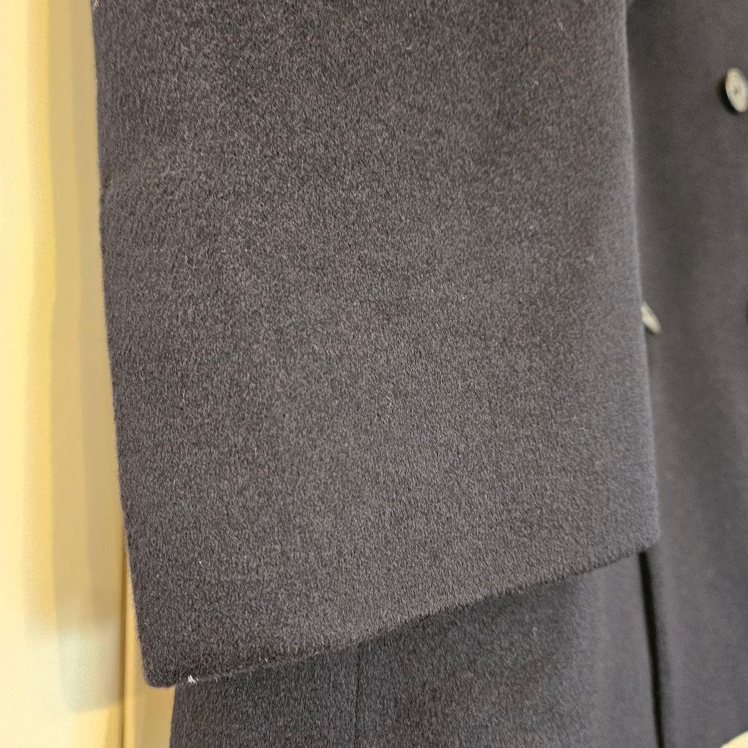 ランバン　カシミア　ダブルテーラードジャケット　濃紺　サイズＬ【美品】