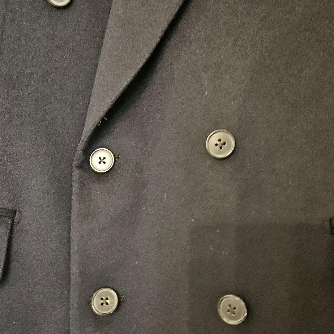 ランバン　カシミア　ダブルテーラードジャケット　濃紺　サイズＬ【美品】