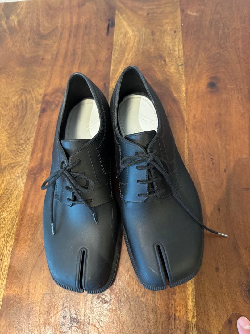 マルジェラ　タビ　ダービーシューズ　ラバー　黒　41