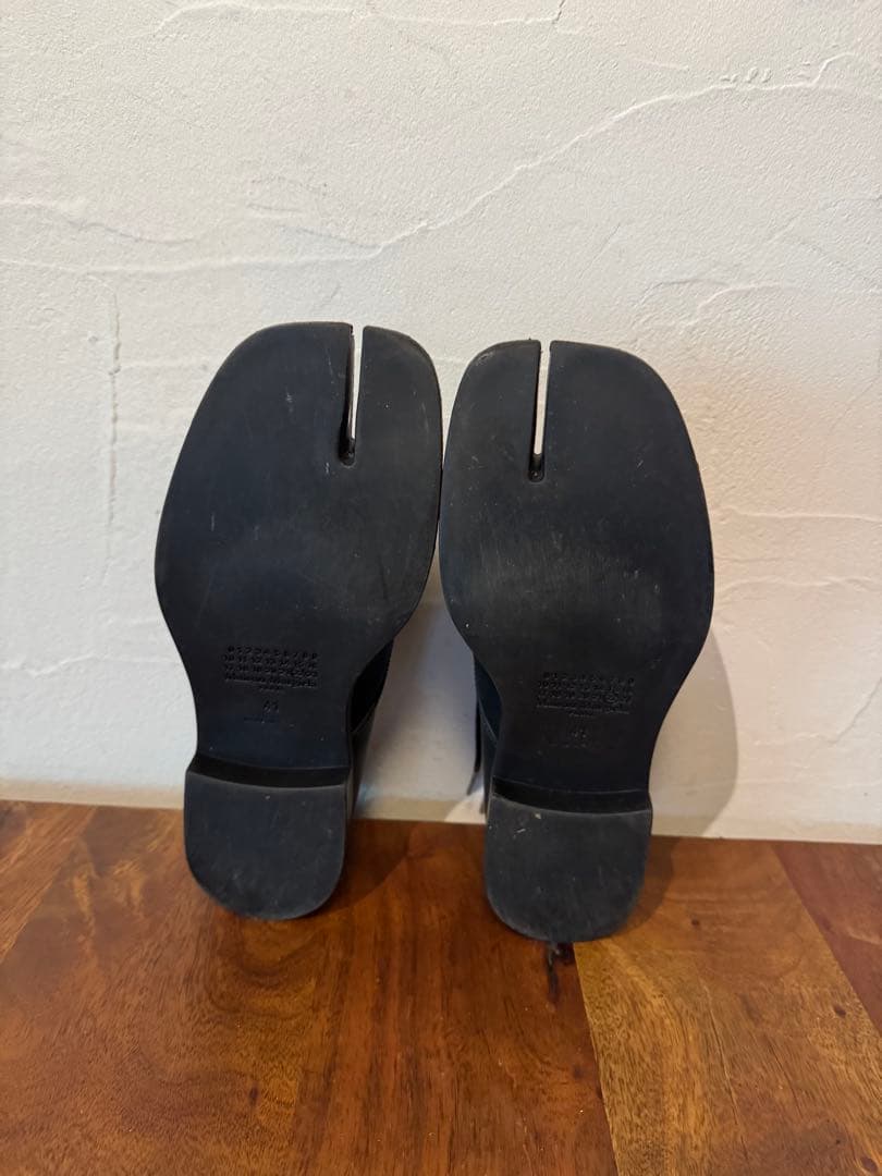 マルジェラ　タビ　ダービーシューズ　ラバー　黒　41