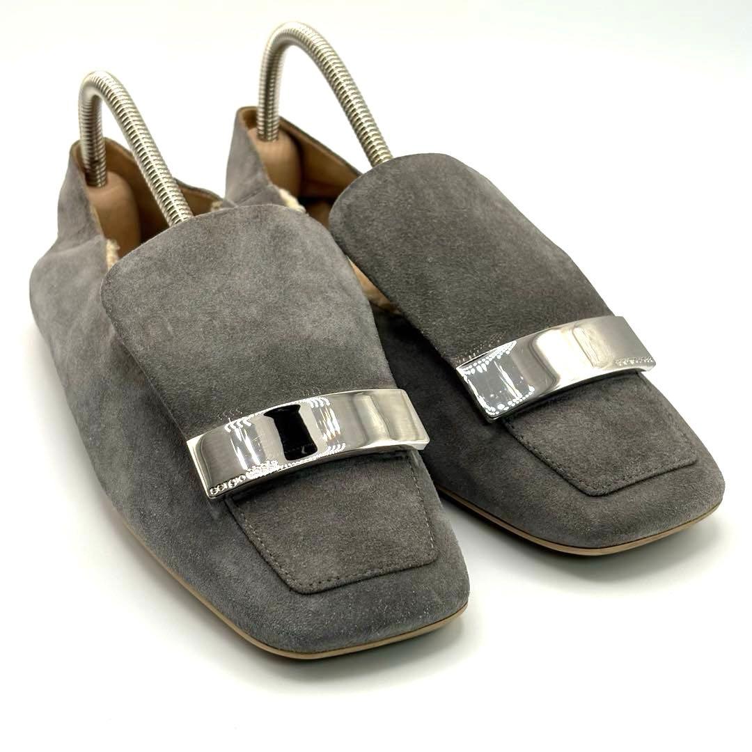 【美品】セルジオロッシ　ロゴプレート　2way ムートン　バブーシュ