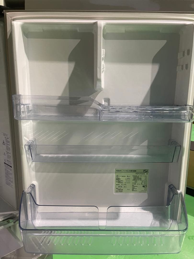 【AQUA】ノンフロン冷凍冷蔵庫　AQR-27G2 2018年製