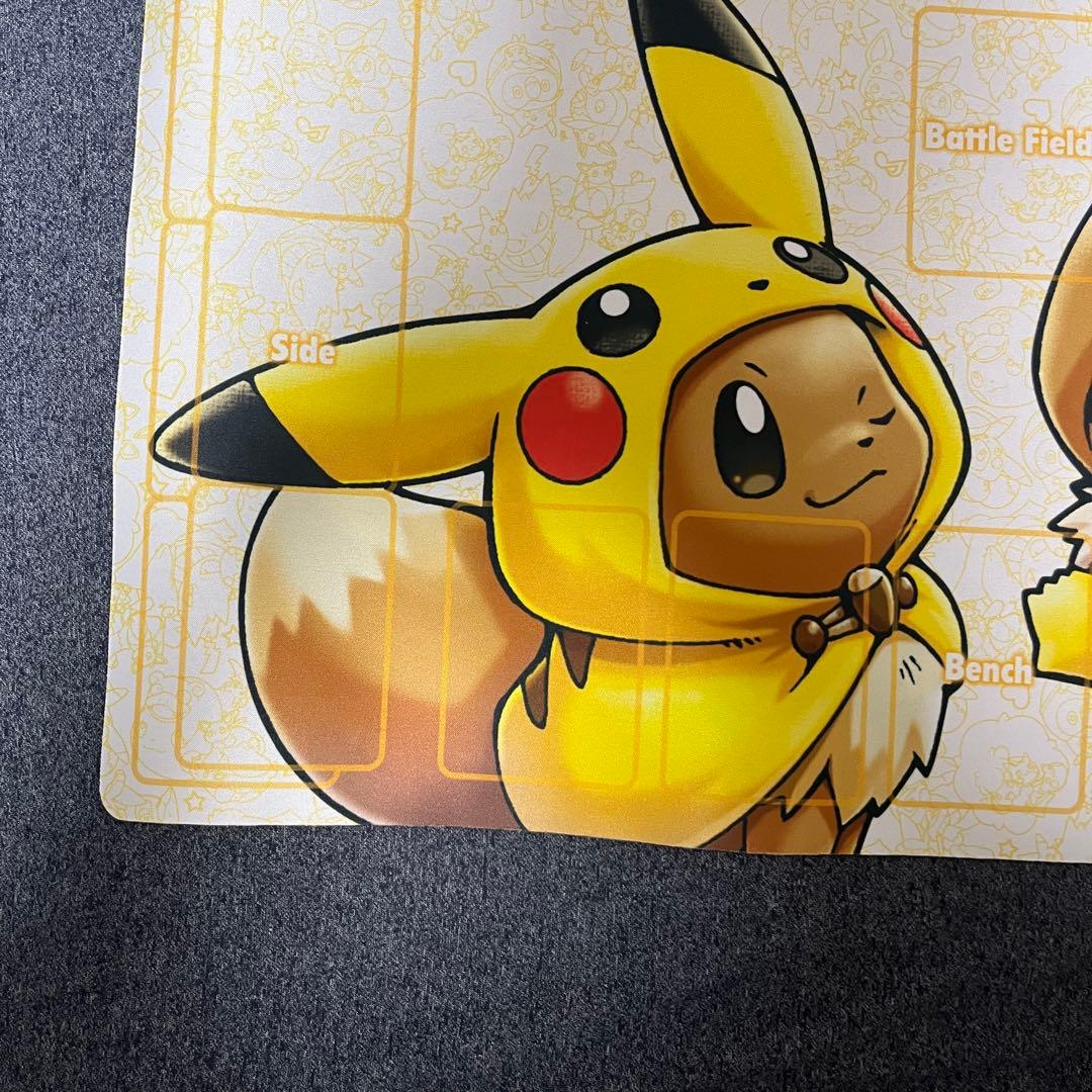 【中古】 ポケモンカード ラバープレイマット ポンチョを着たピカチュウ&イーブイ
