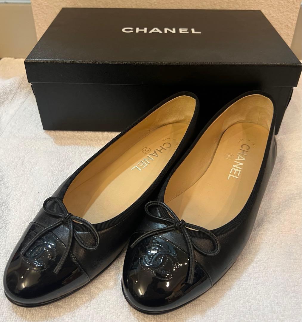 お値下げ中‼️シャネル CHANEL バレリーナ ブラック37.5
