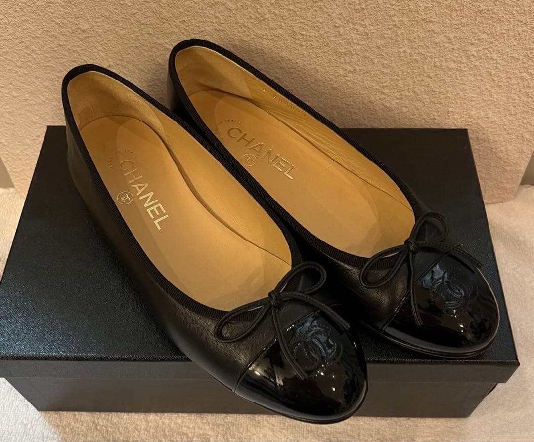 お値下げ中‼️シャネル CHANEL バレリーナ ブラック37.5