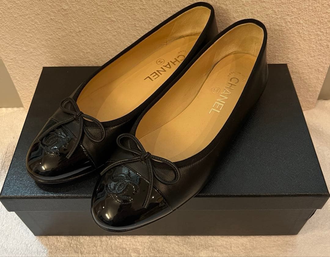 お値下げ中‼️シャネル CHANEL バレリーナ ブラック37.5