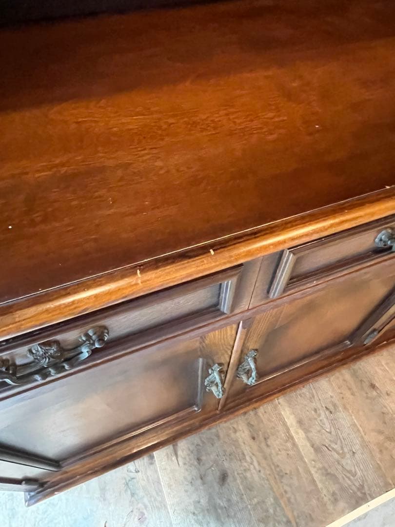 カリモク コロニアル 食器棚 カップボード インテリア アンティーク