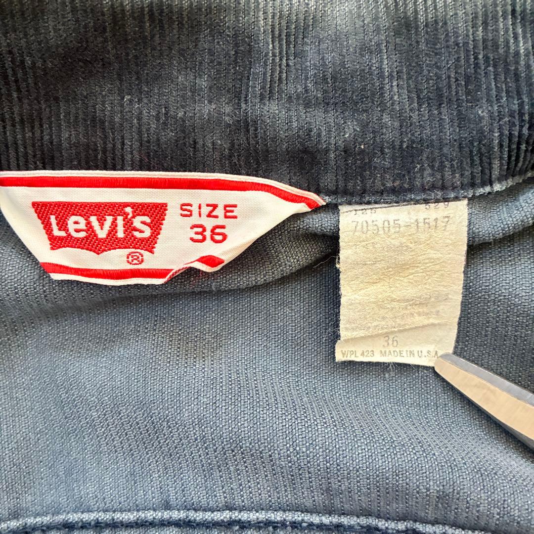 70s リーバイス Levi's 70505 コーデュロイ ネイビー　USA