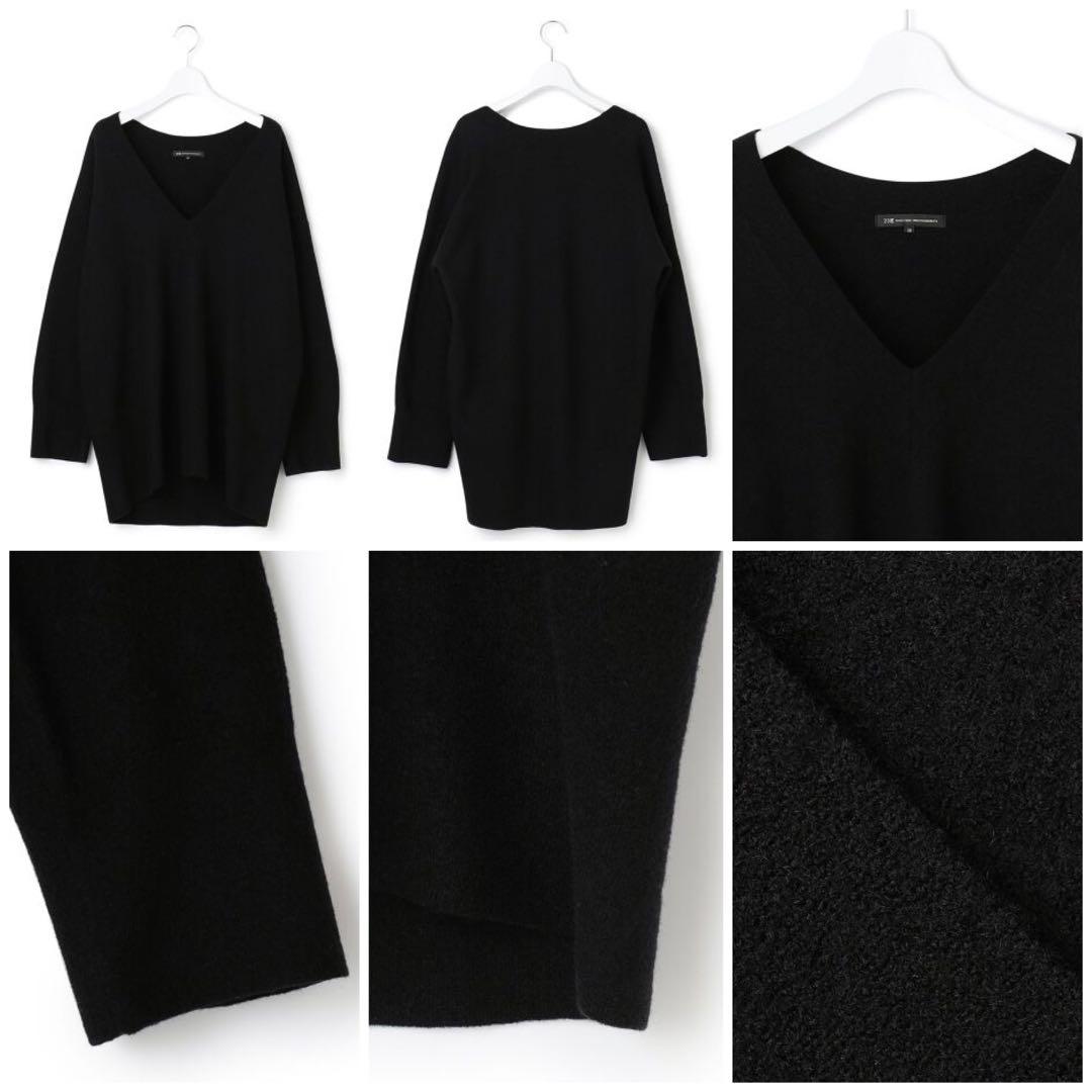 大きいサイズ 23区 ボイルドウール深V ニット(自由区ICBクミキョク)