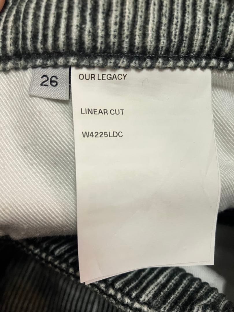 our legacy linear cut コーデュロイパンツ