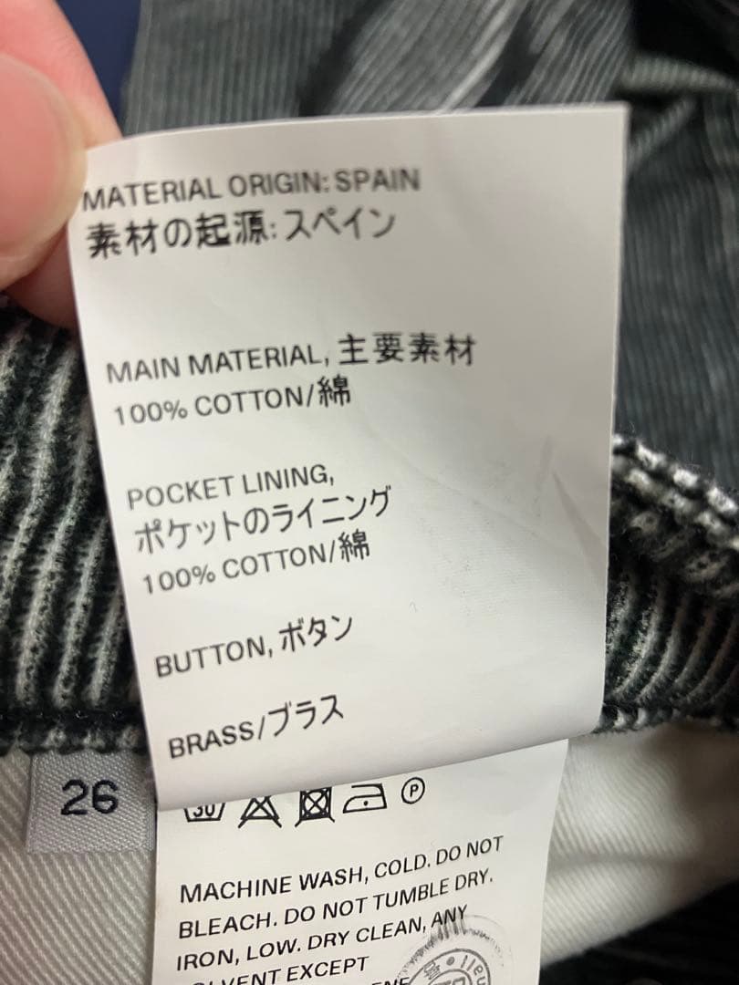 our legacy linear cut コーデュロイパンツ