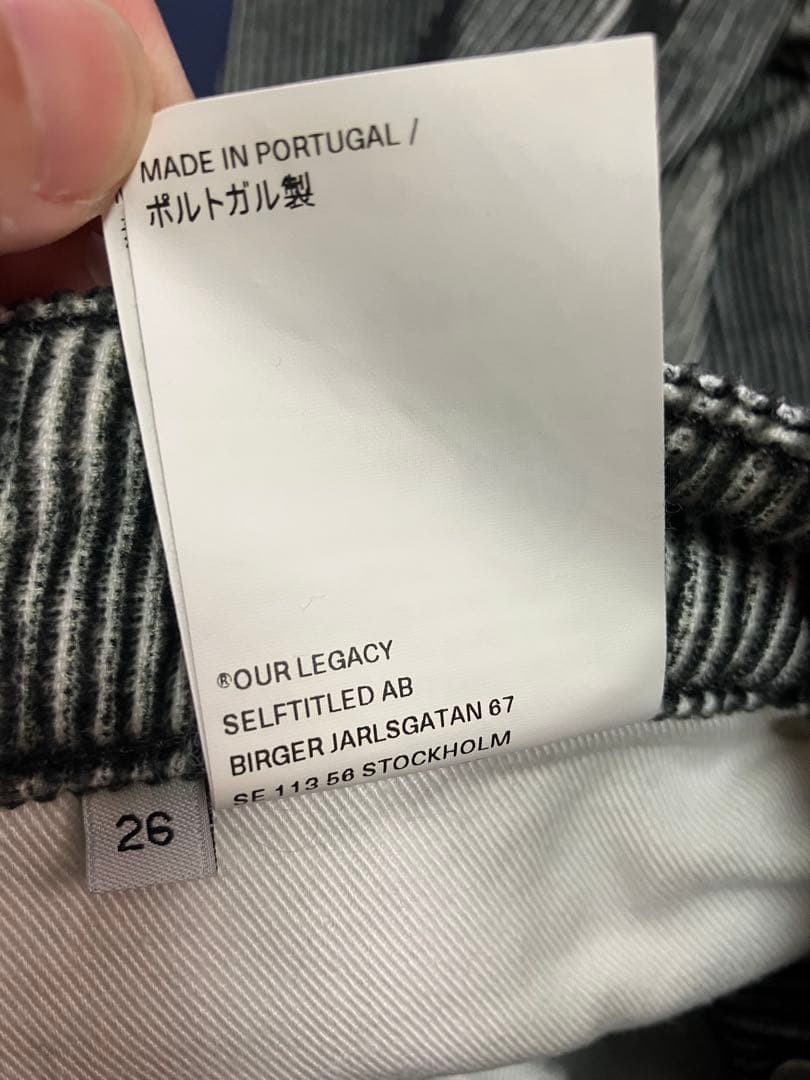 our legacy linear cut コーデュロイパンツ