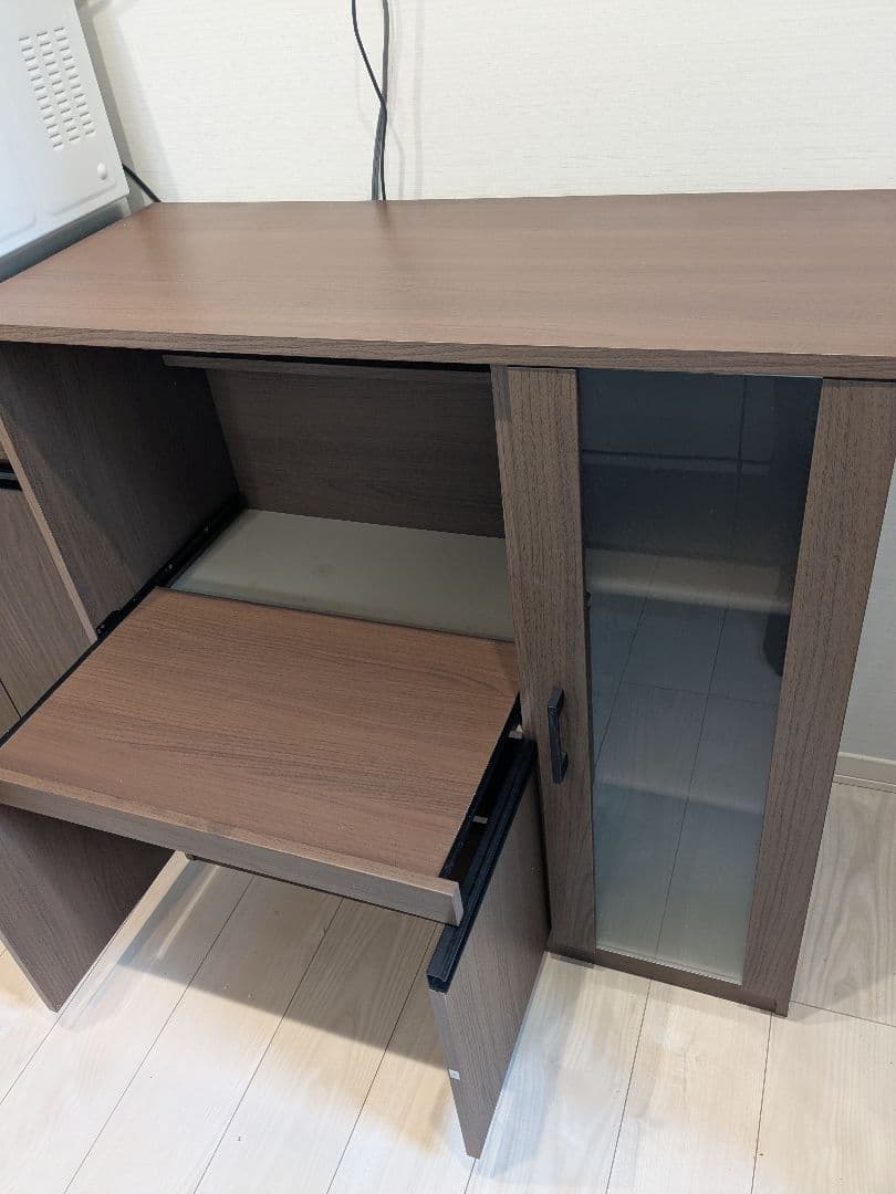 コッコ　ニトリ レンジ台 食器棚 NRE9090G MBR