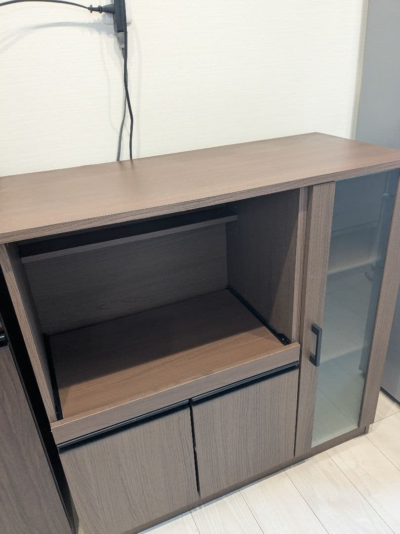 コッコ　ニトリ レンジ台 食器棚 NRE9090G MBR