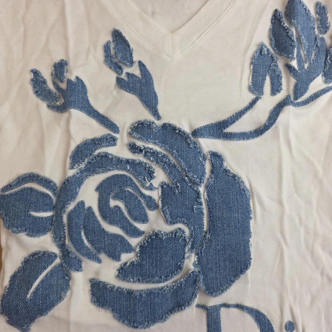 Christian Dior 花柄プリント Tシャツ サイズ36 y16