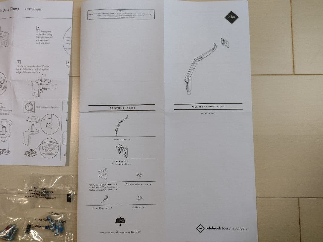 ハーマンミラー　モニターアーム　Herman Miller Ollin　ブラック