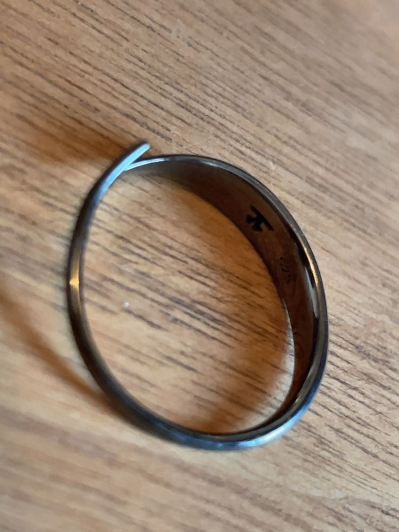 TOM WOOD フープピアス ブラック シルバー925