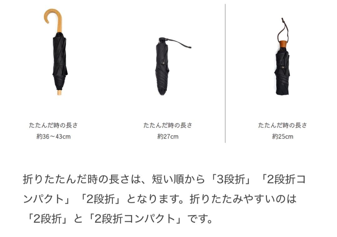 【サンバリア100】折りたたみ日傘　２段折 / moku グレー